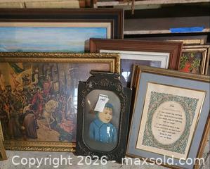 MaxSold Auction: Framed Winter Covered Bridge & Portrait Prints, Signed 1967 B - Catasauqua (Pennsylvania, USA) Estate Sale Online Auction - American Street