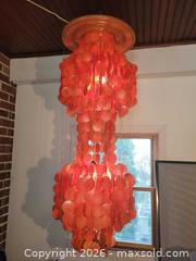 MaxSold Auction: Large Vintage Orange Shell Disc Hanging Chandelier B - Catasauqua (Pennsylvania, USA) Estate Sale Online Auction - American Street