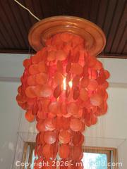 MaxSold Auction: Large Vintage Orange Shell Disc Hanging Chandelier B - Catasauqua (Pennsylvania, USA) Estate Sale Online Auction - American Street
