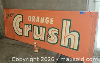 MaxSold Auction: Orange Crush Tin Advertising Sign, 54 x 18 in - Catasauqua (Pennsylvania, USA) Estate Sale Online Auction - American Street