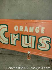 MaxSold Auction: Orange Crush Tin Advertising Sign, 54 x 18 in - Catasauqua (Pennsylvania, USA) Estate Sale Online Auction - American Street