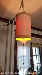 MaxSold Auction: Pink Fabric Shade Hanging Light Pendant with Glass Finial B - Catasauqua (Pennsylvania, USA) Estate Sale Online Auction - American Street