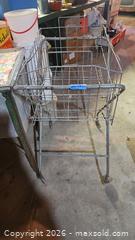 MaxSold Auction: Vintage Mid-Century Metal Wire & Fabric Laundry Cart on Wheels B - Catasauqua (Pennsylvania, USA) Estate Sale Online Auction - American Street