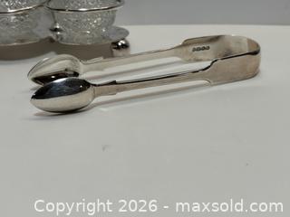 MaxSold Auction: Antique Sterling Tongs with S/P Condiment Set - North Vancouver (British Columbia, Canada) PARTNER MANAGED Downsizing Online Auction - 14th Street West