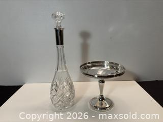 MaxSold Auction: Sterling Pedestal Dish with Silver Topped Decanter - North Vancouver (British Columbia, Canada) PARTNER MANAGED Downsizing Online Auction - 14th Street West