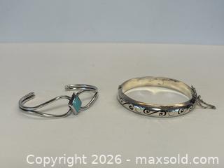 MaxSold Auction: Two Sterling Silver Bracelets - North Vancouver (British Columbia, Canada) PARTNER MANAGED Downsizing Online Auction - 14th Street West