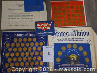 MaxSold Auction: Chevron Coin Collection Solid Bronze States & Presidents  - Los Angeles (California, USA) PARTNER MANAGED Moving Online Auction - W 36th Street (CONDO)