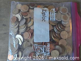 MaxSold Auction: Heavy Lot of Foreign Coins  - Los Angeles (California, USA) PARTNER MANAGED Moving Online Auction - W 36th Street (CONDO)