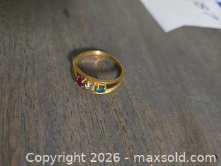 MaxSold Auction: Lot of 7 10K Gold Rings & 1 set of 10K Earrings with Colored Stones - Los Angeles (California, USA) PARTNER MANAGED Moving Online Auction - W 36th Street (CONDO)