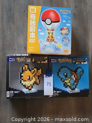 MaxSold Auction: Mega Construx & Keep Pley Pokemon Sets: Eevee, Squirtle, Poke Ball Balloon - Los Angeles (California, USA) PARTNER MANAGED Moving Online Auction - W 36th Street (CONDO)