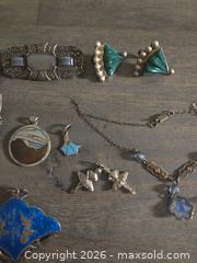 MaxSold Auction: Mixed Sterling Silver Jewelry Lot with Enamel  - Los Angeles (California, USA) PARTNER MANAGED Moving Online Auction - W 36th Street (CONDO)