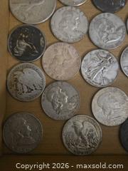 MaxSold Auction: SILVER COINS Peace Dollars, Half Dollars, Dimes, Quarters, 25 Peso 1968 - Los Angeles (California, USA) PARTNER MANAGED Moving Online Auction - W 36th Street (CONDO)