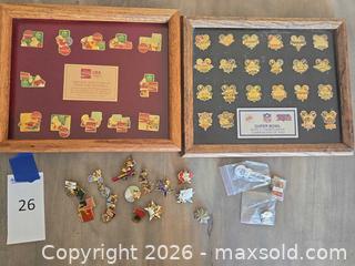 MaxSold Auction: VINTAGE Coke, NFL. Olympics Pins - Los Angeles (California, USA) PARTNER MANAGED Moving Online Auction - W 36th Street (CONDO)