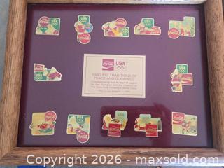 MaxSold Auction: VINTAGE Coke, NFL. Olympics Pins - Los Angeles (California, USA) PARTNER MANAGED Moving Online Auction - W 36th Street (CONDO)