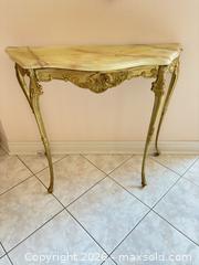MaxSold Auction: Rococo French Provincial Gilded Wood Console Table with Marble Top - Mississauga (Ontario, Canada) SELLER MANAGED Estate Sale Online Auction - Robinwood Court