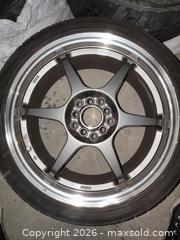 MaxSold Auction: Set of 4 17-inch 5-Lug Wheels, Gunmetal Spokes Polished Lip - Mississauga (Ontario, Canada) SELLER MANAGED Estate Sale Online Auction - Robinwood Court