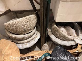 MaxSold Auction: Set of 4+ Concrete Cast Stone Pedestal Urns & Bowl Planters - Mississauga (Ontario, Canada) SELLER MANAGED Estate Sale Online Auction - Robinwood Court