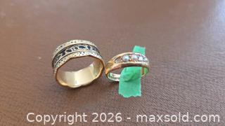 MaxSold Auction: Antique Victorian 18K Gold Ring Set with Seed Pearls & Enamel A - Ottawa (Ontario, Canada) PARTNER MANAGED Downsizing Online Auction - Dorothea Drive