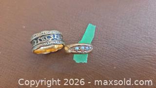 MaxSold Auction: Antique Victorian 18K Gold Ring Set with Seed Pearls & Enamel A - Ottawa (Ontario, Canada) PARTNER MANAGED Downsizing Online Auction - Dorothea Drive