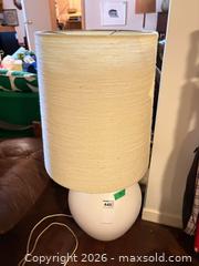 MaxSold Auction: Ceramic Table Lamp with Beige / Natural Fabric Shade A - Ottawa (Ontario, Canada) PARTNER MANAGED Downsizing Online Auction - Dorothea Drive