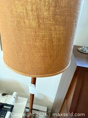 MaxSold Auction: Mid-Century Modern Wood & Metal Floor Lamp with Drum Shade A - Ottawa (Ontario, Canada) PARTNER MANAGED Downsizing Online Auction - Dorothea Drive