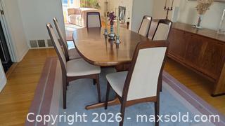 MaxSold Auction: Mid-Century Walnut Veneer Dining Set, Seats 6 C - Ottawa (Ontario, Canada) PARTNER MANAGED Downsizing Online Auction - Dorothea Drive