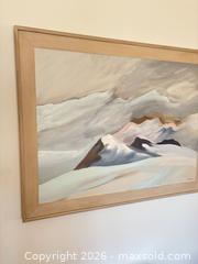 MaxSold Auction: Original Oil Painting "Powder Mountain, B.C. 1984" by Onley A - Ottawa (Ontario, Canada) PARTNER MANAGED Downsizing Online Auction - Dorothea Drive