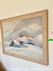 MaxSold Auction: Original Oil Painting "Powder Mountain, B.C. 1984" by Onley A - Ottawa (Ontario, Canada) PARTNER MANAGED Downsizing Online Auction - Dorothea Drive
