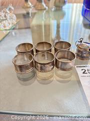 MaxSold Auction: Sterling Silver Napkin Rings & Small Condiment/Mustard Pot A - Ottawa (Ontario, Canada) PARTNER MANAGED Downsizing Online Auction - Dorothea Drive