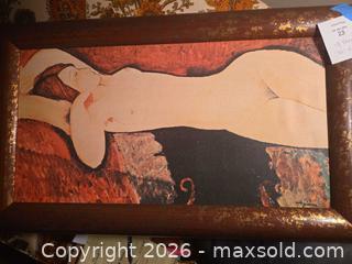 MaxSold Auction: Framed Modigliani Giclée / Canvas Landscape Nude - Glendale (California, USA) SELLER MANAGED Estate Sale Online Auction -  Rancho Avenue