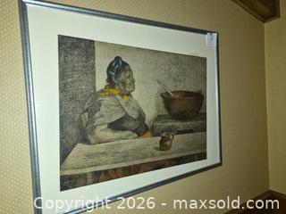MaxSold Auction: Francisco Zuniga Framed Signed and dated 1981, Etching Print, Limited Edition, Large (Over 24 in) - Glendale (California, USA) SELLER MANAGED Estate Sale Online Auction -  Rancho Avenue