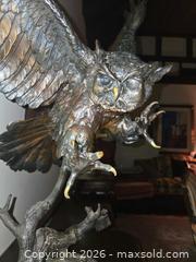MaxSold Auction: J. Moigniez Bronze Owl Sculpture on Marble Base - Glendale (California, USA) SELLER MANAGED Estate Sale Online Auction -  Rancho Avenue