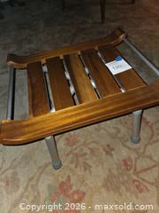 MaxSold Auction: Teak and aluminum Shower  stool.  - Glendale (California, USA) SELLER MANAGED Estate Sale Online Auction -  Rancho Avenue
