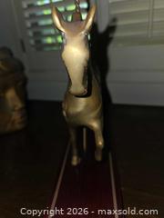 MaxSold Auction: Vintage Brass Carousel Horse Figurine on Wood Base - Glendale (California, USA) SELLER MANAGED Estate Sale Online Auction -  Rancho Avenue