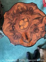 MaxSold Auction: Victorian-Style Burl Veneer Tripod Pedestal Side Table - Laurel (Maryland, USA) SELLER MANAGED Estate Sale Online Auction - Summerwind Circle