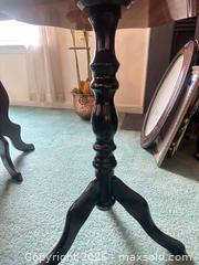 MaxSold Auction: Victorian-Style Burl Veneer Tripod Pedestal Side Table - Laurel (Maryland, USA) SELLER MANAGED Estate Sale Online Auction - Summerwind Circle