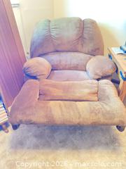 MaxSold Auction: Overstuffed Brown Microfiber Recliner Chair, Oversized Single Seat - Denver (Colorado, USA) PARTNER MANAGED Estate Sale Online Auction - Fenton Street