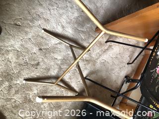 MaxSold Auction: Vintage Floral Tole Painted Metal Serving Trays with Folding Stands - Denver (Colorado, USA) PARTNER MANAGED Estate Sale Online Auction - Fenton Street