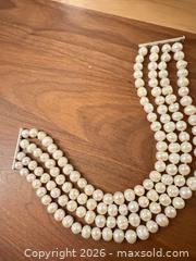 MaxSold Auction: 4-Strand Freshwater Baroque Pearl Choker with Silver-Tone Clasp - Toronto (Ontario, Canada) SELLER MANAGED Downsizing Online Auction - Davenport Road (CONDO)