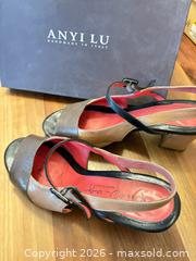 MaxSold Auction: Gaia Leather Peep Toe Block Heel Sandals, Buckle (Made in Italy) - Toronto (Ontario, Canada) SELLER MANAGED Downsizing Online Auction - Davenport Road (CONDO)