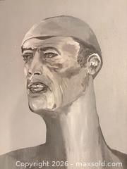 MaxSold Auction: Grayscale Acrylic Portrait Painting on Canvas Board - Toronto (Ontario, Canada) SELLER MANAGED Downsizing Online Auction - Davenport Road (CONDO)