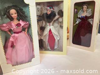 MaxSold Auction: Barbie & Hallmark Collector Display Dolls, 12in, Lot of 3 - Buford (Georgia, USA) SELLER MANAGED Downsizing Online Auction - Commerce Drive (STORAGE)