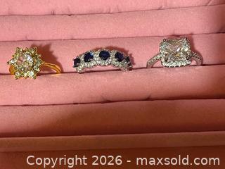 MaxSold Auction: Lot of 3 Unbranded Rings, Yellow Gold & White Silver Tones - Buford (Georgia, USA) SELLER MANAGED Downsizing Online Auction - Commerce Drive (STORAGE)
