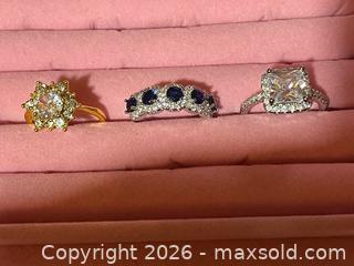MaxSold Auction: Lot of 3 Unbranded Rings, Yellow Gold & White Silver Tones - Buford (Georgia, USA) SELLER MANAGED Downsizing Online Auction - Commerce Drive (STORAGE)