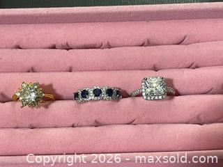 MaxSold Auction: Lot of 3 Unbranded Rings, Yellow Gold & White Silver Tones - Buford (Georgia, USA) SELLER MANAGED Downsizing Online Auction - Commerce Drive (STORAGE)