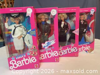 MaxSold Auction: Lot of 4 Barbie Collector Dolls by Mattel, 1990s - Buford (Georgia, USA) SELLER MANAGED Downsizing Online Auction - Commerce Drive (STORAGE)