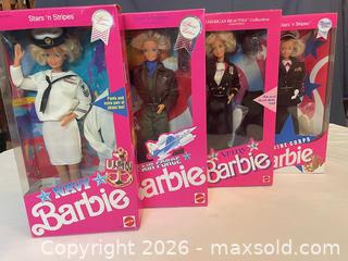 MaxSold Auction: Lot of 4 Barbie Collector Dolls by Mattel, 1990s - Buford (Georgia, USA) SELLER MANAGED Downsizing Online Auction - Commerce Drive (STORAGE)