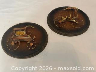 MaxSold Auction: Mid-Century Two-Tier Tea Cart with Large Framed Mirror & Oval Plaques - Buford (Georgia, USA) SELLER MANAGED Downsizing Online Auction - Commerce Drive (STORAGE)