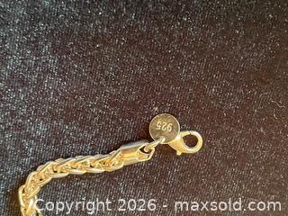 MaxSold Auction: Sterling Silver Halo CZ Ring and Rope/Byzantine Chain Bracelet - Buford (Georgia, USA) SELLER MANAGED Downsizing Online Auction - Commerce Drive (STORAGE)