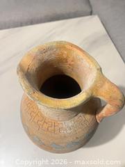 MaxSold Auction: Terracotta Amphora Pitcher with Hand-Painted Figural Motif, 12–16 in - Hamilton (Ontario, Canada) SELLER MANAGED Downsizing Online Auction - Bobalink Road.